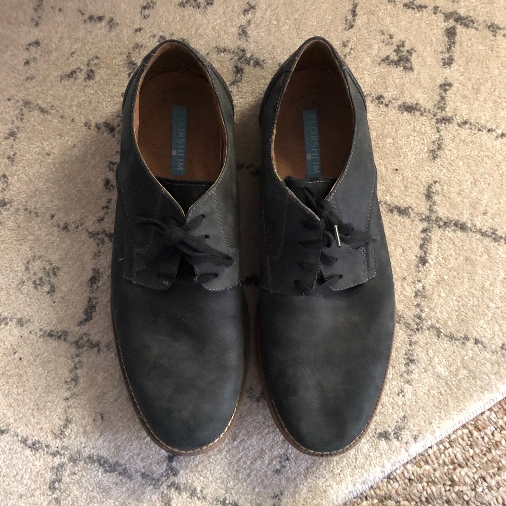 Florsheim Gray Suede Plain Toe Oxford Shoes